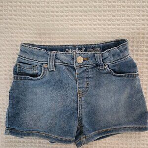 💙 Cat & Jack Girls Denim Stretch Shorts | Size 5/6 | Gently Worn